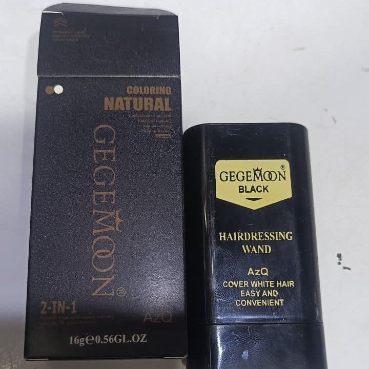 Gegemon Black Hairdressing Wand | Instant Hair Color Stick | Quick Touch-Up | Easy Application 16g - Black