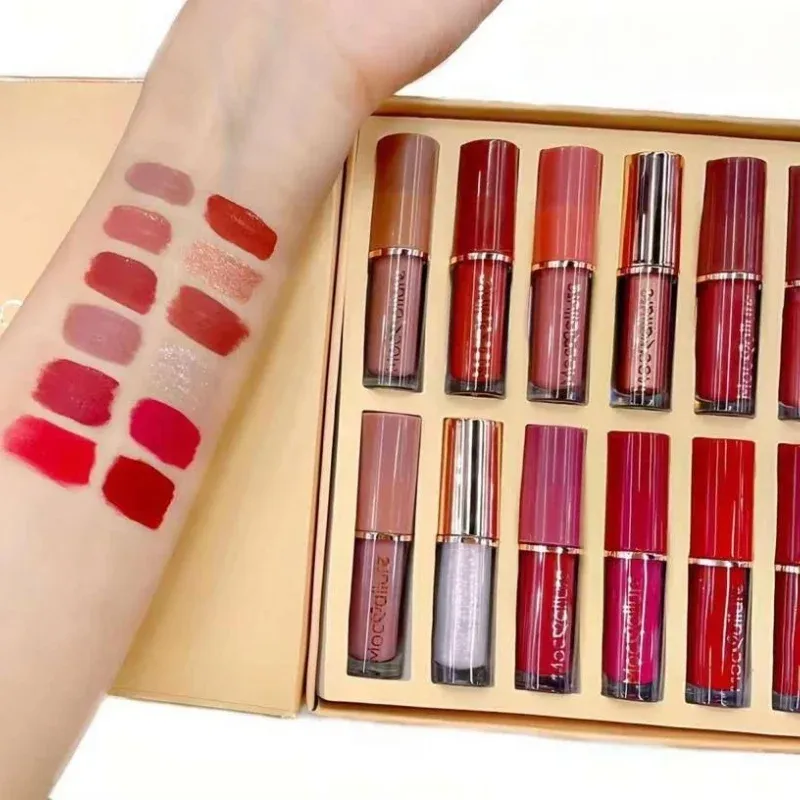 12 Pcs Mocallure Matte Liquid Lipstick Set | High-Pigment, Waterproof & Long-Lasting