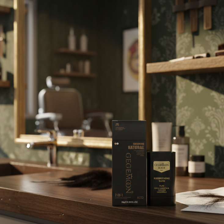 Gegemon Black Hairdressing Wand | Instant Hair Color Stick | Quick Touch-Up | Easy Application 16g - Black