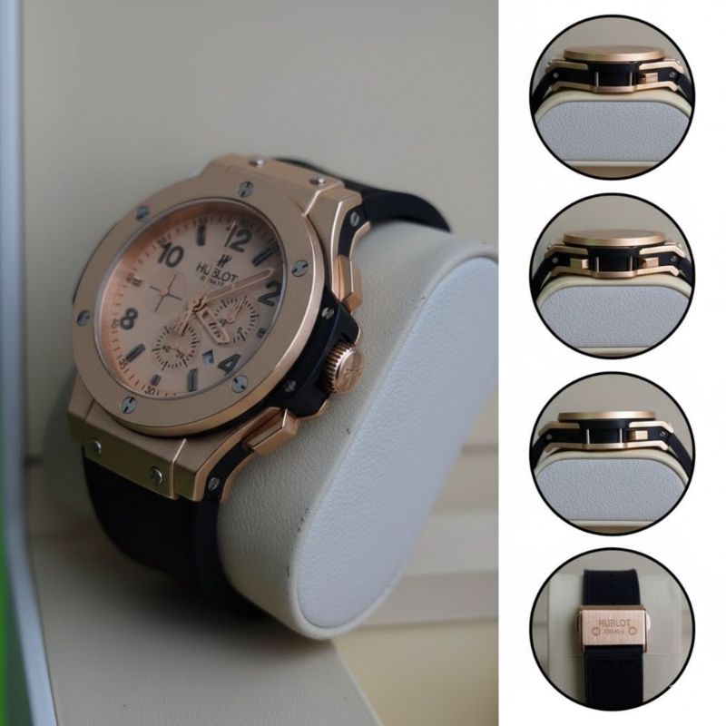 Hublot Big Bang Chronograph Rose Gold & Ceramic with Rubber Strap