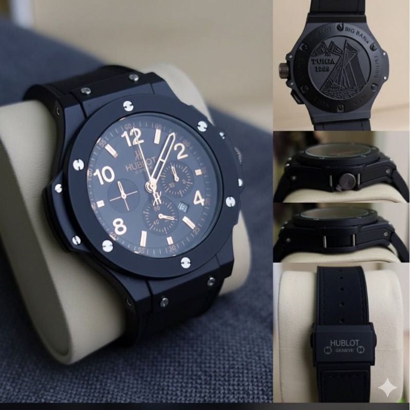 Hublot Big Bang Chronograph Black Ceramic & King Gold Accents