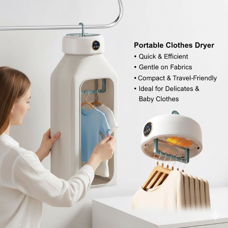 Portable & Compact Electric Clothes Dryer for Delicates and Travel