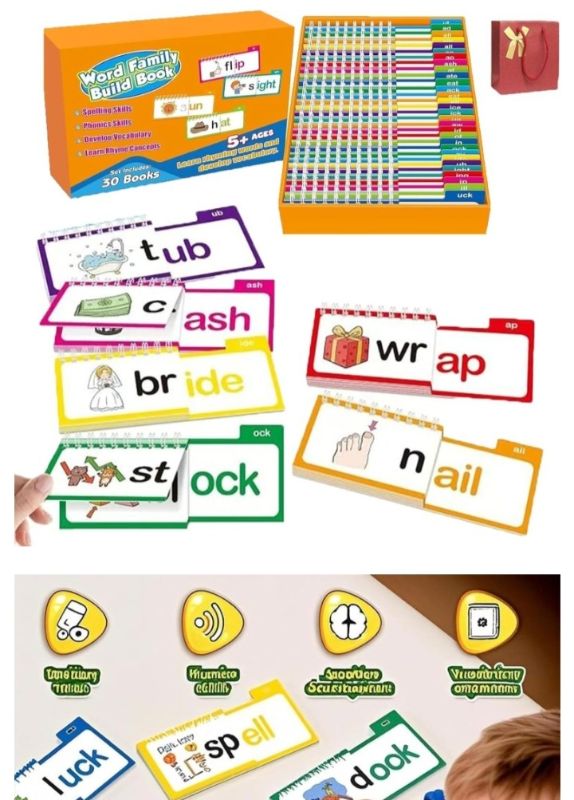 Flip-Ryhme and Read phonics card book (Available in December 2025)