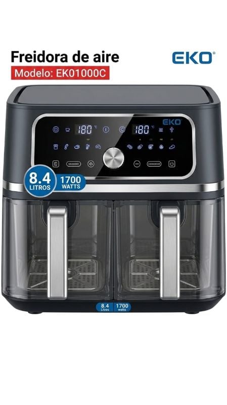 📦 *Freidora de aire doble  EKO - 8.4L*