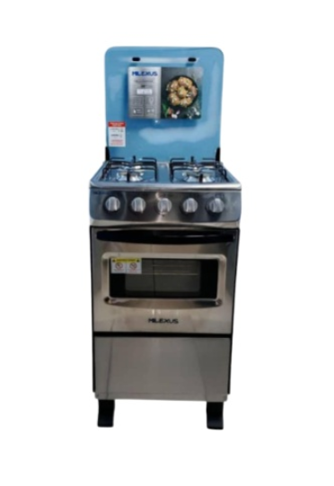 COCINA DE GAS CON 4 QUEMADORES Y 20" PLATEADA