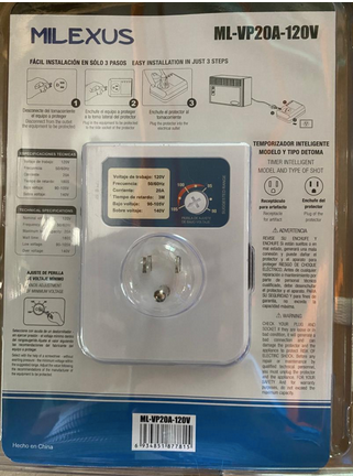 PROTECTOR DE VOLTAJE 20A 120V/ ML-VP20A-120V