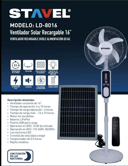 💥 Ventilador recargable STAVEL