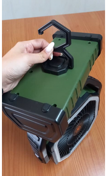 VENTILADOR RECARGABLE PORTÁTIL F6 CON LUZ LED 20000mAh VERDE