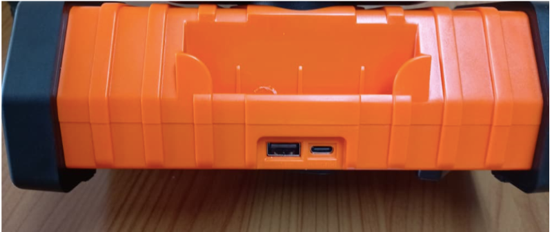 VENTILADOR RECARGABLE PORTÁTIL F6 CON LUZ LED 20000mAh NARANJA