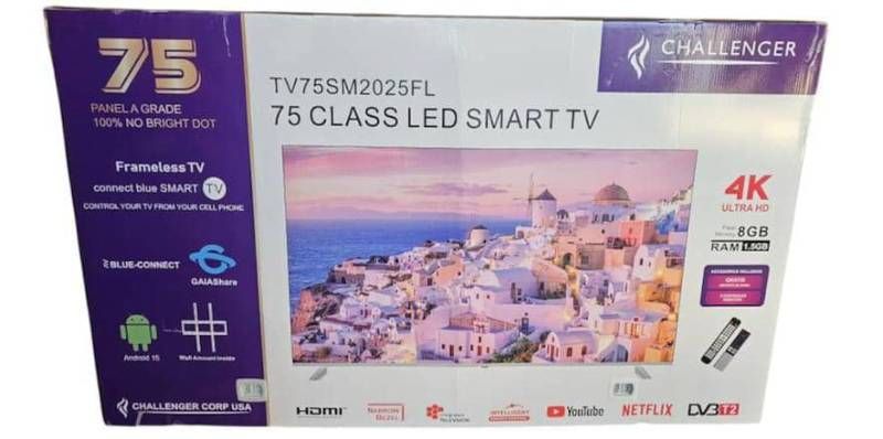 📦 *Smart TV Challenger 75 4K LED (TV75SM2025FL)