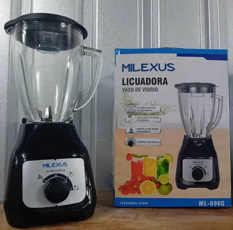 LICUADORA MILEXUS CON JARRA DE VIDRIO 550W