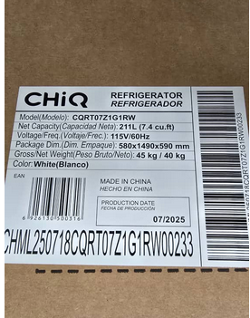 💥Refrigerador 7.45 pies CHIQ (FROST)