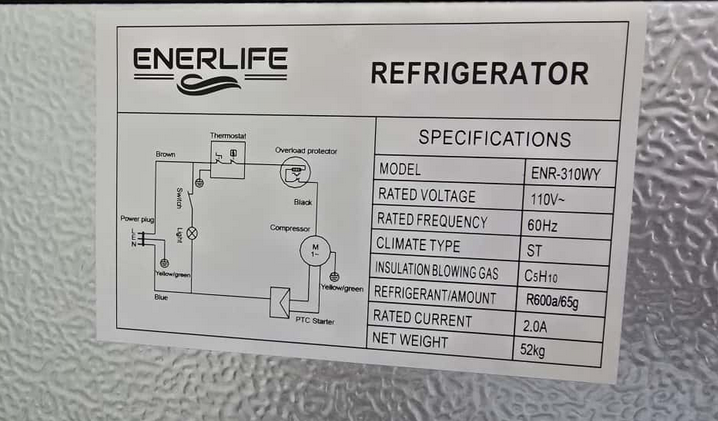 💥REFRIGERADOR 11 PIES ENERLIFE (FROST)