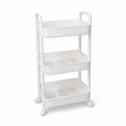 CARRITO ORGANIZADOR BLANCO CON RUEDAS 3 NIVELE