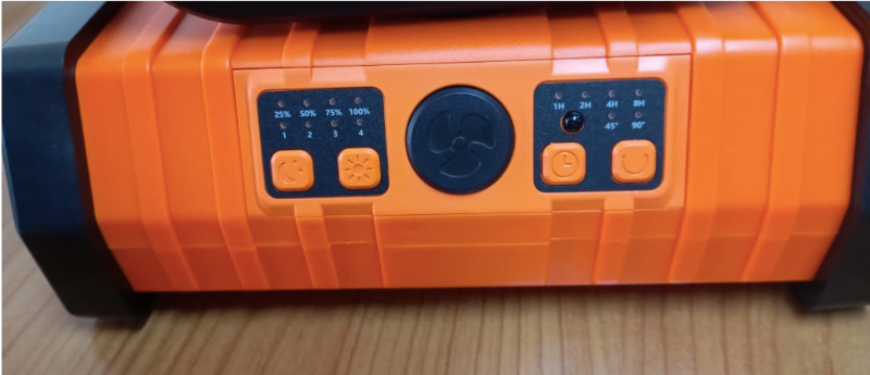 VENTILADOR RECARGABLE PORTÁTIL F6 CON LUZ LED 20000mAh NARANJA
