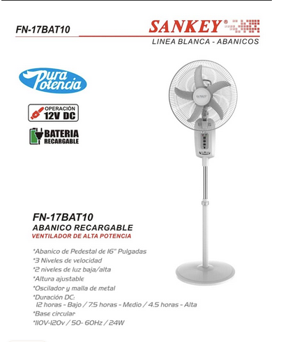 💥VENTILADOR RECARGABLE SANKEY