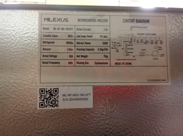 REFRIGERADOR MILEXUS 9.1 PIES MILEXUS (ML-RF-9.1 CUFT-INOX)