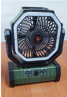 VENTILADOR RECARGABLE PORTÁTIL F6 CON LUZ LED 20000mAh VERDE
