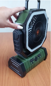 VENTILADOR RECARGABLE PORTÁTIL F6 CON LUZ LED 20000mAh VERDE