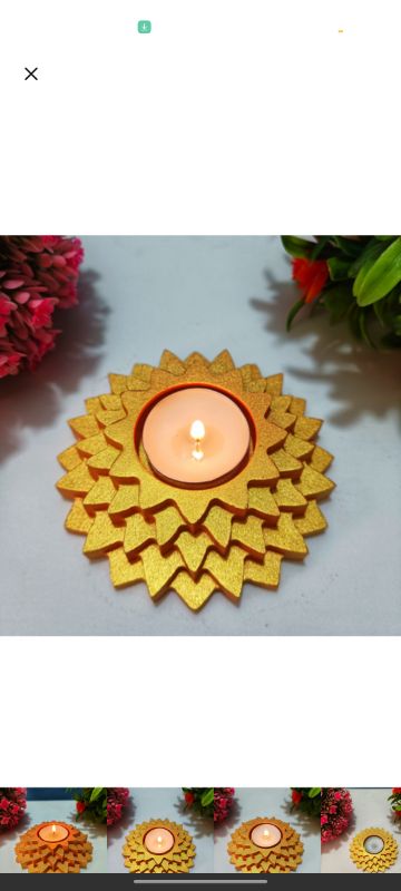 The Handmade Flower 5-Step Diya is a beautiful blend of tradition and artistry.