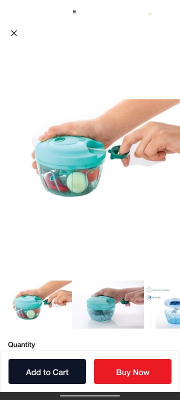 Manual Food Chopper, Compact & Powerful Hand Held Vegetable Chopper/Blender This versatile tool makes quick work out of tough cutting tasks,