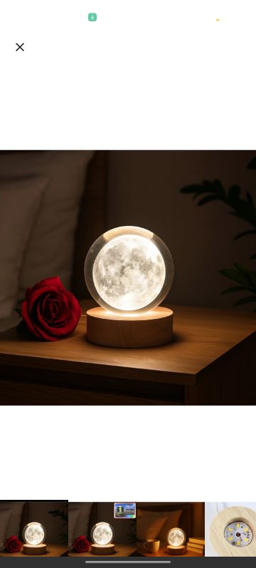 3D Crystal Ball lamps moon