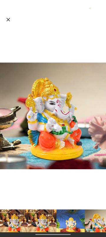 Lord Ganesha Idol / Ganpati Statue / Ganpatii Bappa Showpiece for Gifts (1 Pc)
