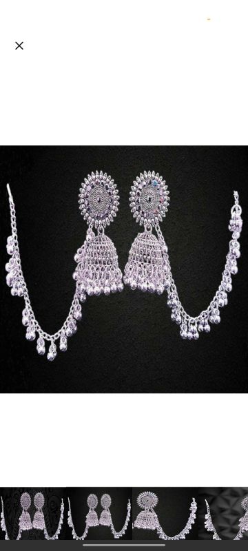 Jhumka Earrings for Women- Traditional Bollywood Ethnic Bridal Wedding Indian Pearl Hangings Meenakari jhumka Jewellery for Women/Girls,white