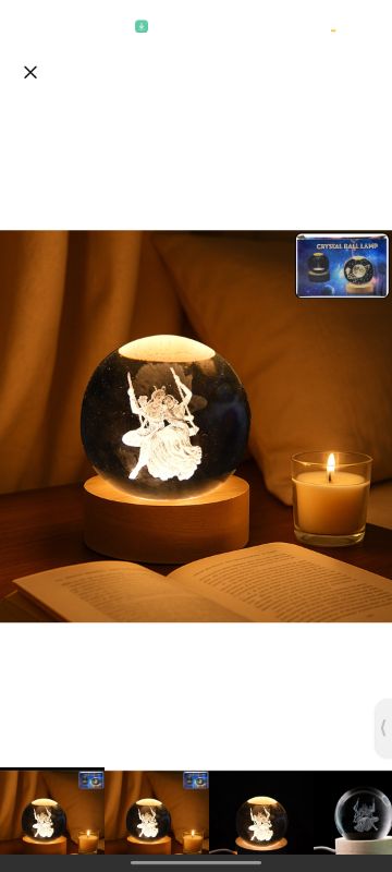 3D Crystal Ball lamps for Bedroom