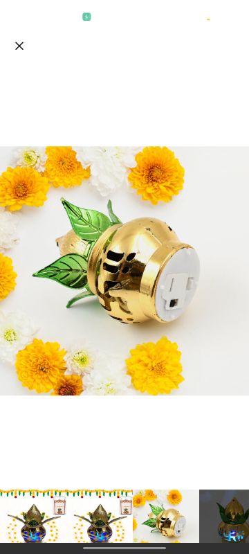 Gold Plated Eco Friendly LED Kalash for Pooja Mandir Home Decoration Golden Kalash Lights for Diwali Decorating Pooja Ghar,