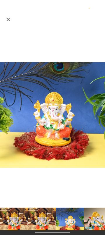Lord Ganesha Idol / Ganpati Statue / Ganpatii Bappa Showpiece for Gifts (1 Pc)