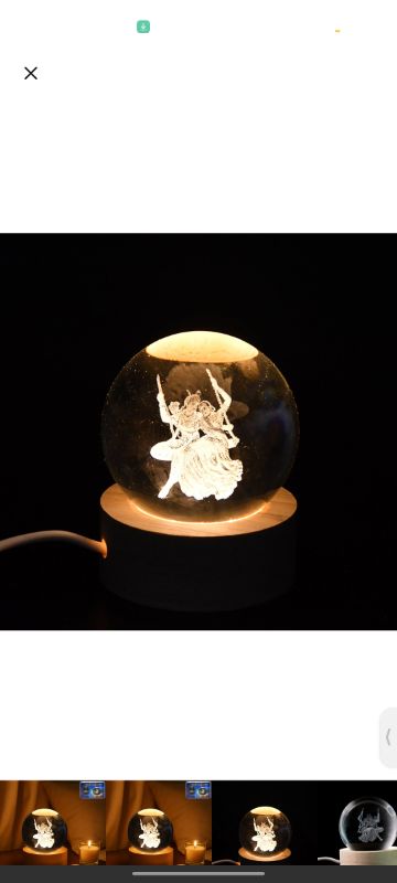 3D Crystal Ball lamps for Bedroom