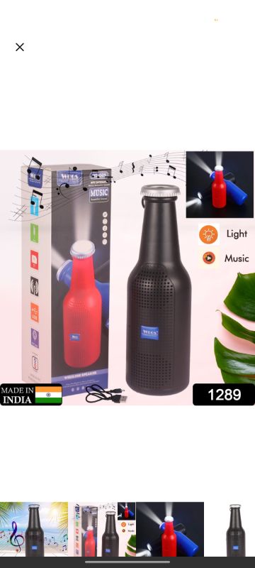 Bottle Shape Bluetooth Speaker And Weatherproof Enhanced Wireless USB Rechargeable Calling / FM / AUX / USB / SD Card Support Portable Bluetooth Speaker with Rich Deep Bass Bluetooth speaker