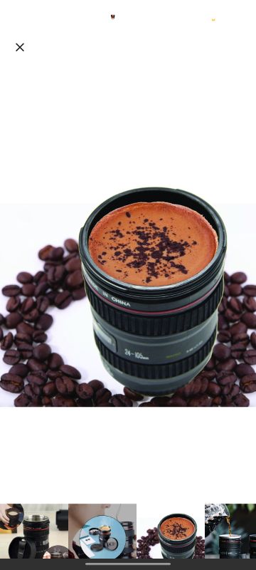 Plastic Camera Lens Shaped Coffee Mug With Lid camera cup