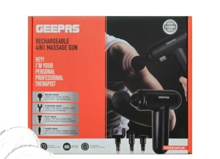 geepas rechargeable massage gun