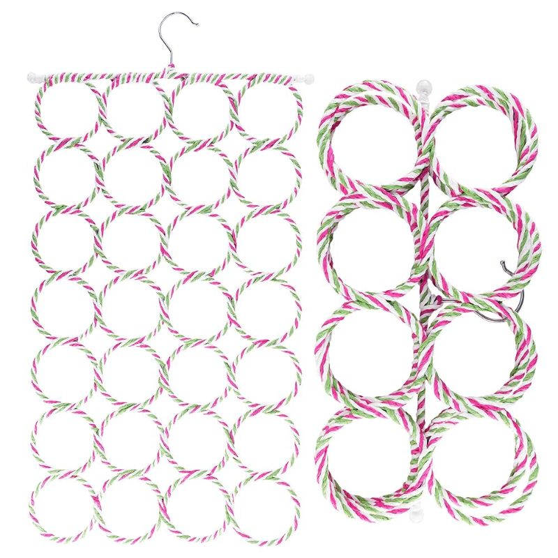 foldable 28 ring hole slots space saving closet hanger