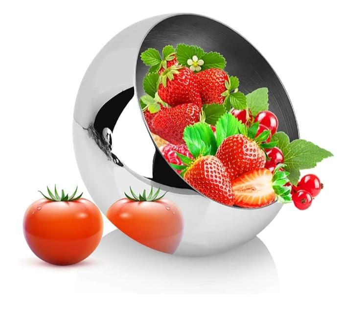 stainless steel serving bowl