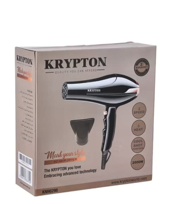 krypton portable powerful hair dryer black
