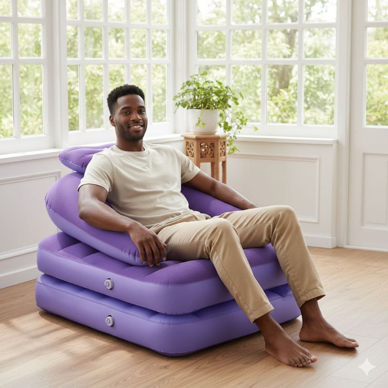 Canapé conflable et pliable avec la pompe