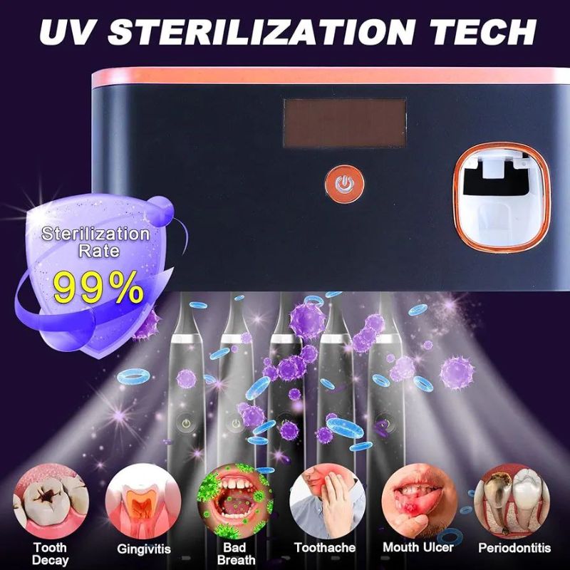 Distributeur dentifrice avec désinfectant UV