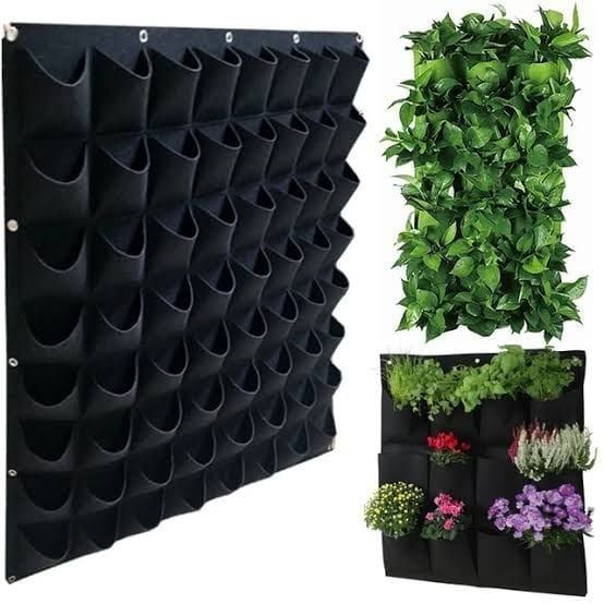 Wall Mounted Vertical Garden Plant Growing Container Bag 3/6/9/12/24 pockets Grow Bags