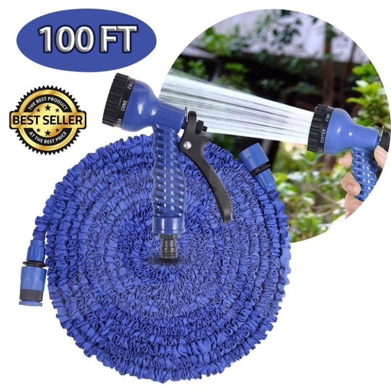 Magic Hose Pipe 100ft (30m) – Expandable Garden Water Pipe with Spray Nozzle | Car Wash & Home Cleaning Hose