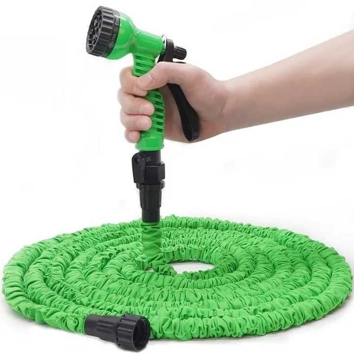 Magic Hose Pipe 100ft (30m) – Expandable Garden Water Pipe with Spray Nozzle | Car Wash & Home Cleaning Hose