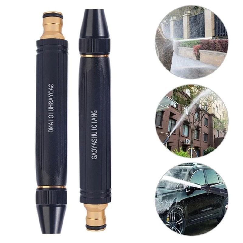 Portable Water Sprayer Nozzle Adjustable Metal High Pressure Car Washing Garden Hose Sprinkler System