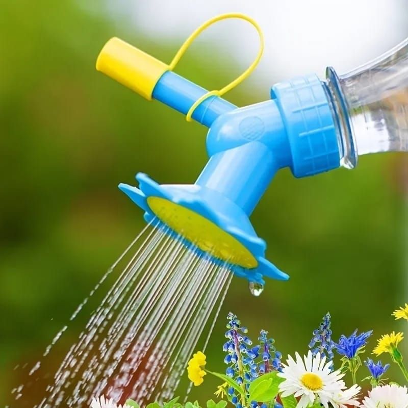 2 In 1 Water Bottles Indoor Plant Bottle Cap Sprinkler, Plastic Dual Head Bottle Watering Spout Bonsai Watering Can Garden Tools