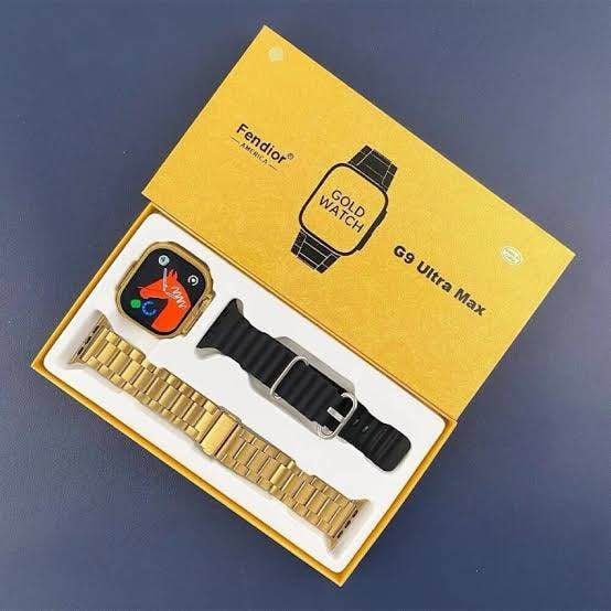 G9 Ultra Pro Smart Watch Golden Edition – Bluetooth Calling & NFC