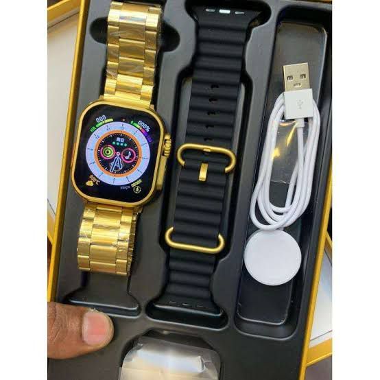 G9 Ultra Pro Smart Watch Golden Edition – Bluetooth Calling & NFC