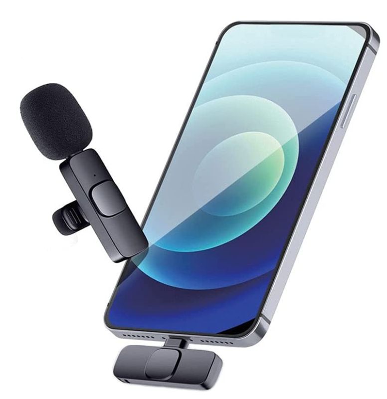 K8 Wireless Microphone – Type-C & iPhone Compatible Lavalier Mic