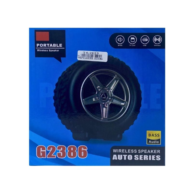 G2386 Portable Bluetooth Speaker – Tyre Shape (Black)