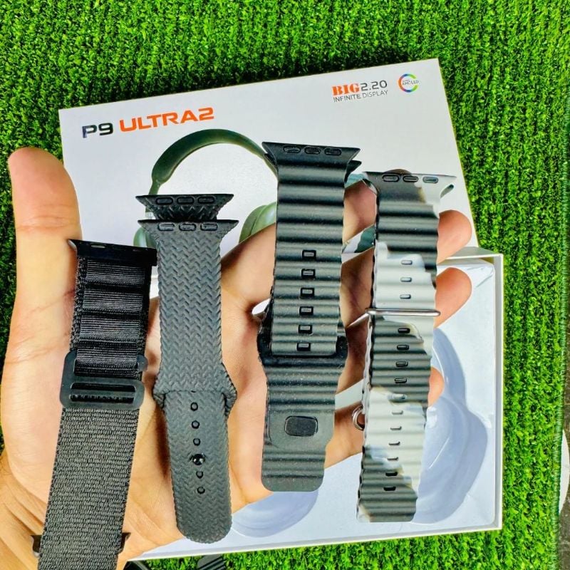P9 Ultra 2 Smartwatch & Wireless Headphones Combo | Bluetooth Calling, Fitness Tracking & 7 Straps